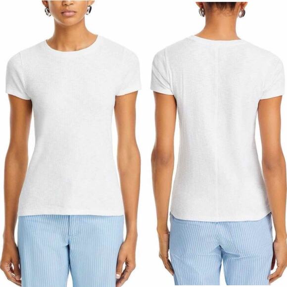 ATM Anthony Thomas Melillo  Rib Knit Short Sleeve White Size Small - Picture 7 of 11